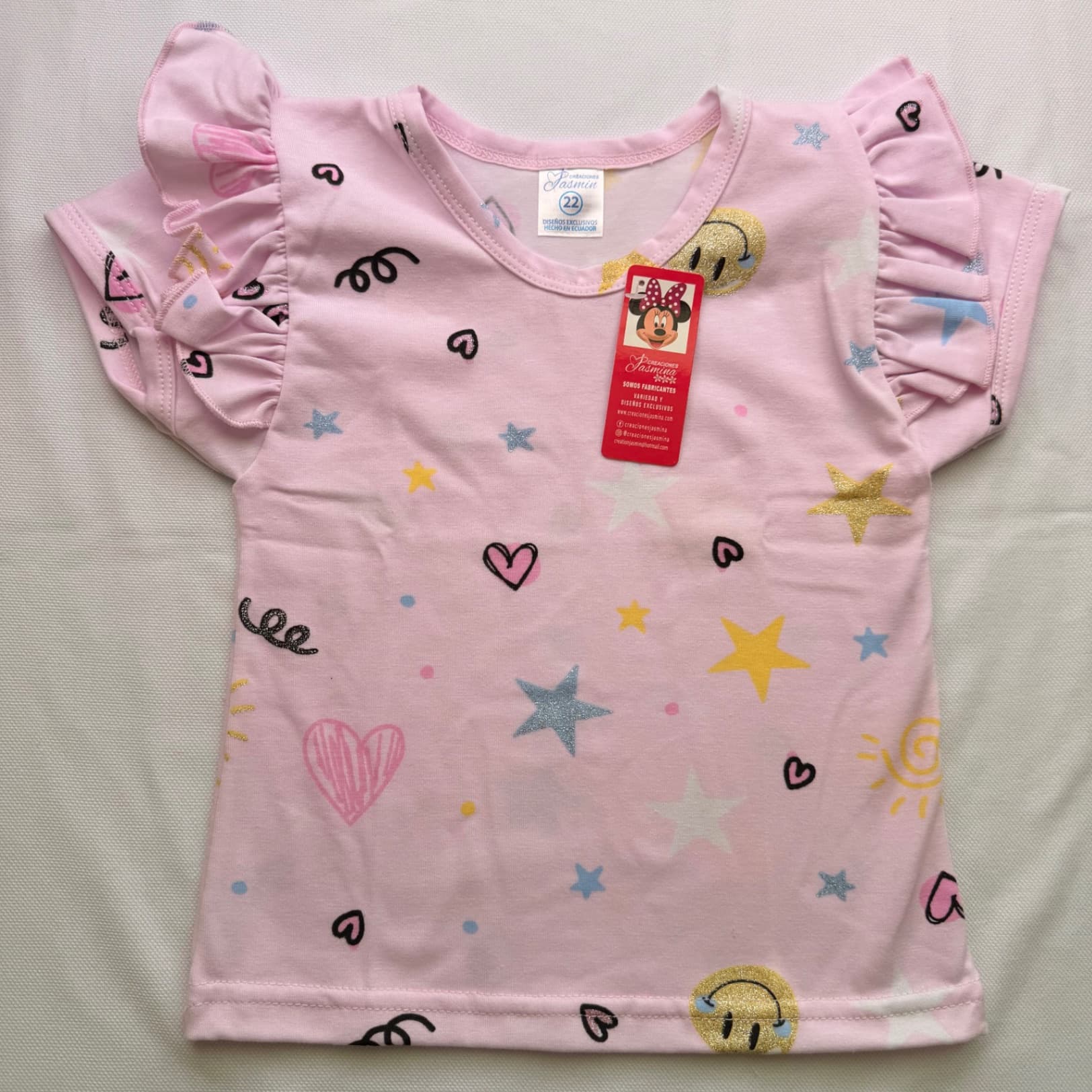 Blusa de estrellas color rosado